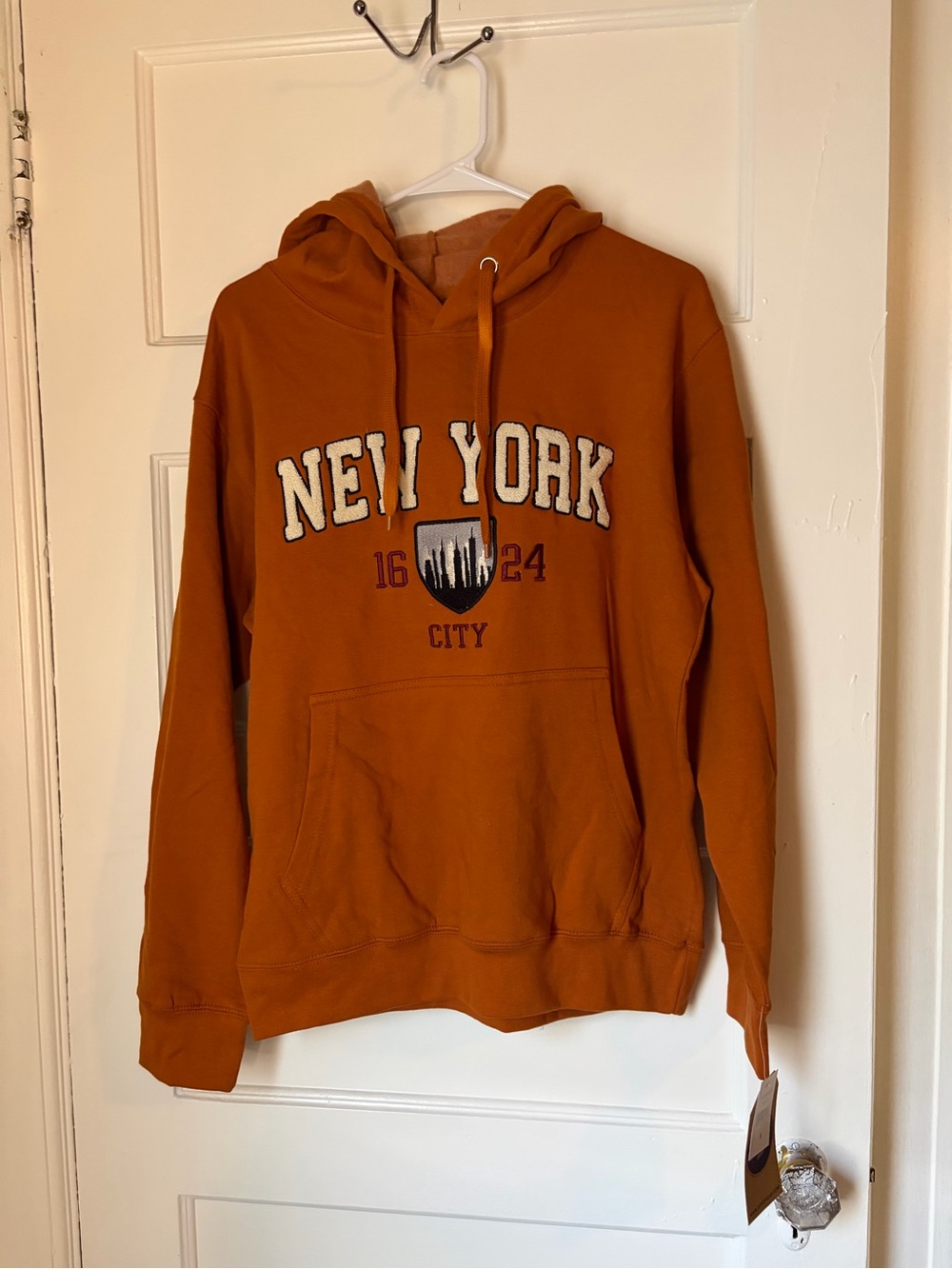 New York City Orange Hooded Sweatshirt